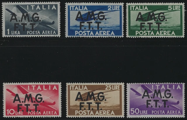 Trieste A.M.G. Overprints - Scott # C1 thru C6 - Complete Set - MLH