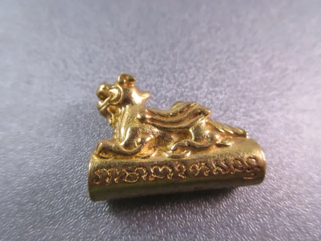 Oriental Dragon Bracelet Bar Pipe Gold Plated Brass Bead 3