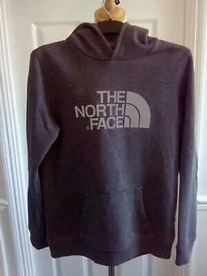 North Face Grey Boys Hooded Sweatshirt Size XL