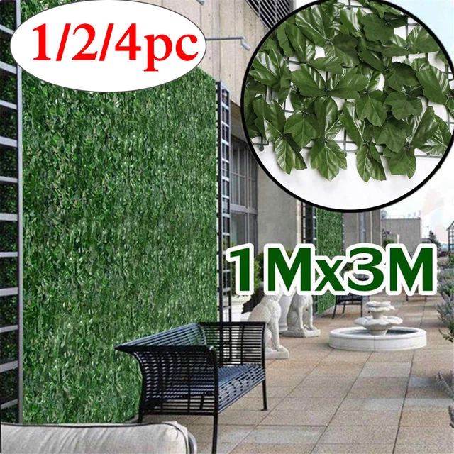 Sichtschutzhecke Windschutz Efeu Sichtschutz Balkonverkleidung Blätterzaun 1x3m~