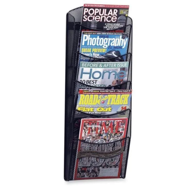 5-Pocket Black Magazine Rack  new in original box.