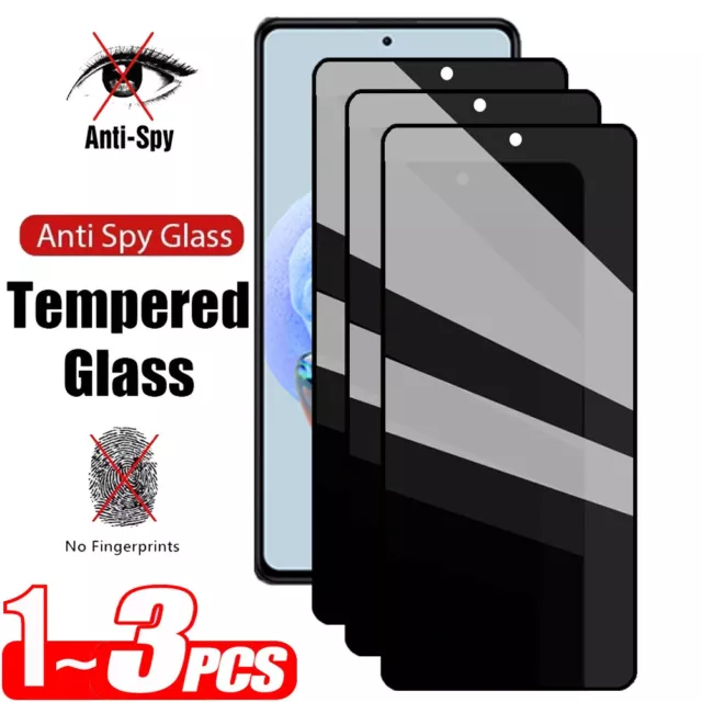 For Xiaomi Redmi Note 13 12 Pro 11 10 9 Privacy Tempered Glass Screen Protector