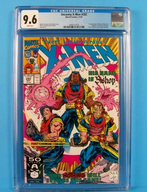 Uncanny X-Men #282  Marvel 1991  1st Bishop, Malcolm & Randall  CGC 9.6 NM+