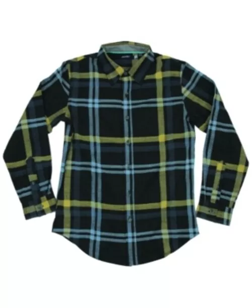 Univibe Big Boys Binford Twill Plaid Woven Shirt Small