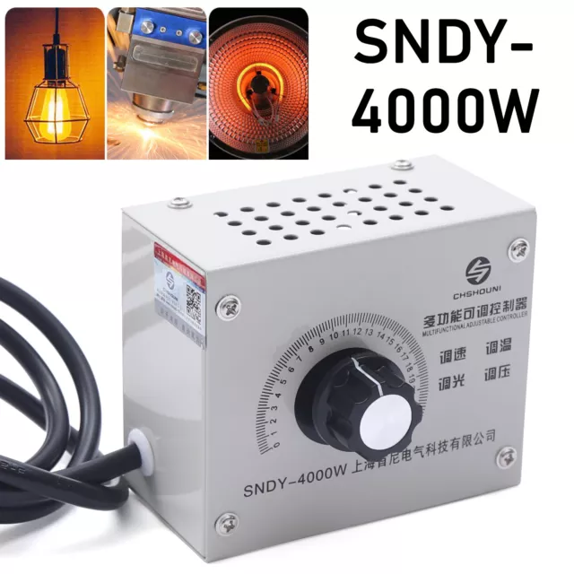 4000W AC 220V SCR Spannungsregler Drehzahlregler Dimmer Thyristor Controller