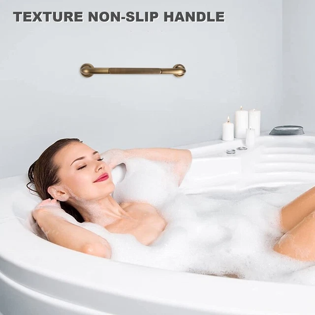 Impugnatura per vasca da bagno, ottone antico, maniglia di supporto, maniglia di supporto, taglia braccioli U8I9 3