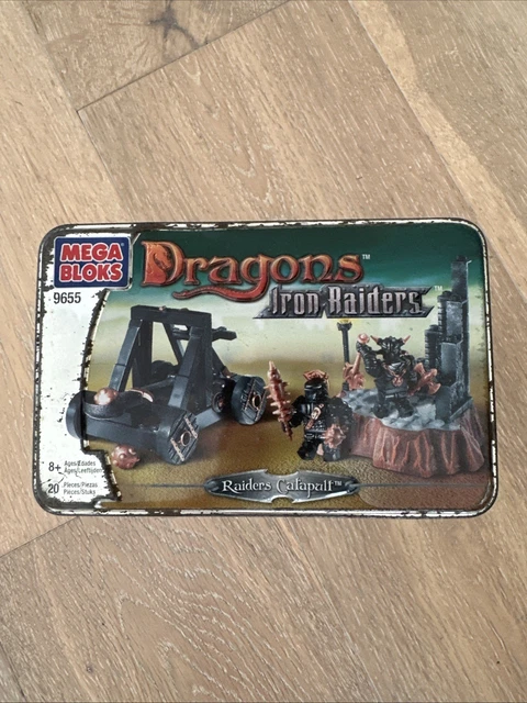 MEGA BLOKS METAL Ages 9849 Irascor Copper Armoured Dragon & Egg & Instructions EUR 11,43 - FR