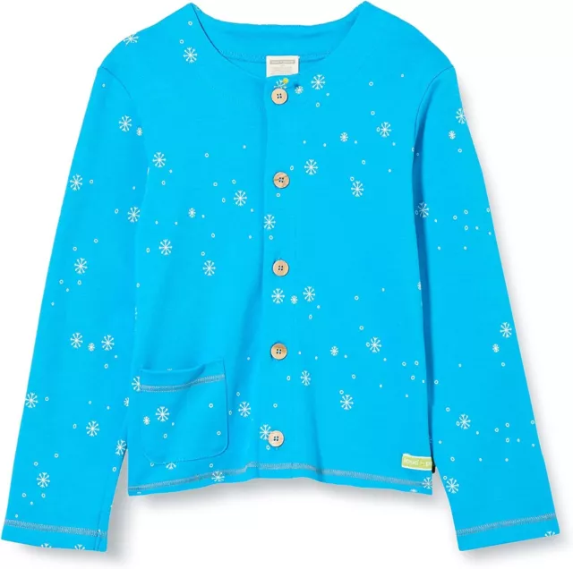 loud + proud Baby-Jungen Strickjacke, Pullover Druck, Aqua, 62/68