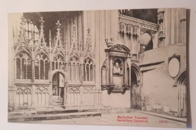 Unposted Stengel & Co Postcard - Martyrdom Transept, Canterbury Cathedral  (b)