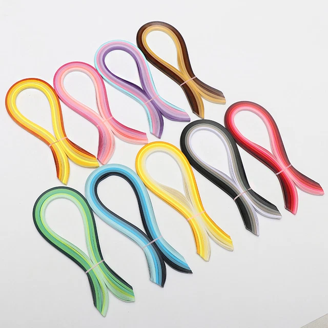 Juego de 9 tiras de plumas de papel hágalo usted mismo 100 tiras 9 colores tiras de papel para las artes
