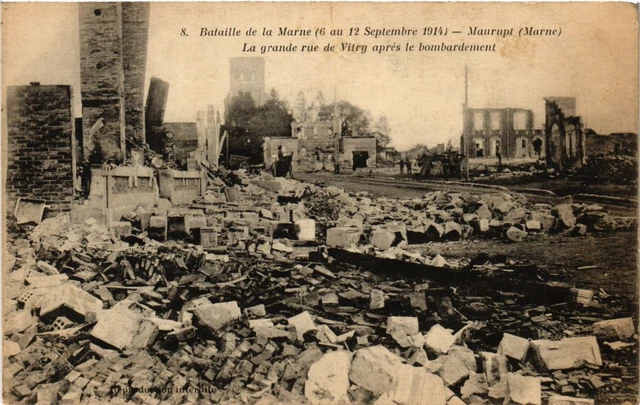 CPA AK Militaire Maurupt La Grande Rue de Vitry apres Bombardement (697855)