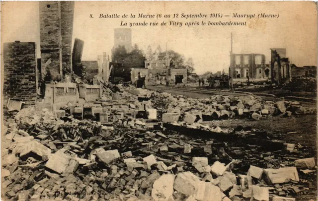 CPA AK Military Maurupt La Grande Rue de Vitry after the bombing (6797855)