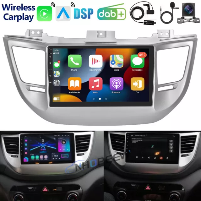 DAB+ For Hyundai Tucson 2015-2018 32GB Android 12 Carplay Car GPS Stereo Radio