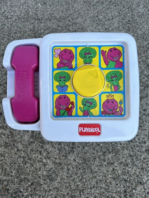VINTAGE BARNEY MUSICAL Radio Stereo Boombox Songs Purple Dinosaur