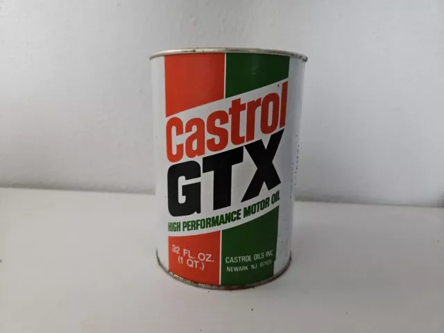 Vintage Castrol Gtx Oil Can High Performance 20w/50 Unopened Full Can