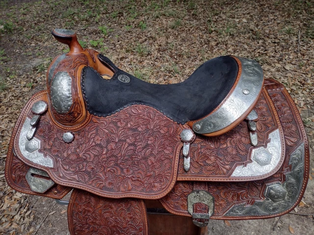 16" Billy Cook Show Saddle. Made in Sulphur, Oklahoma