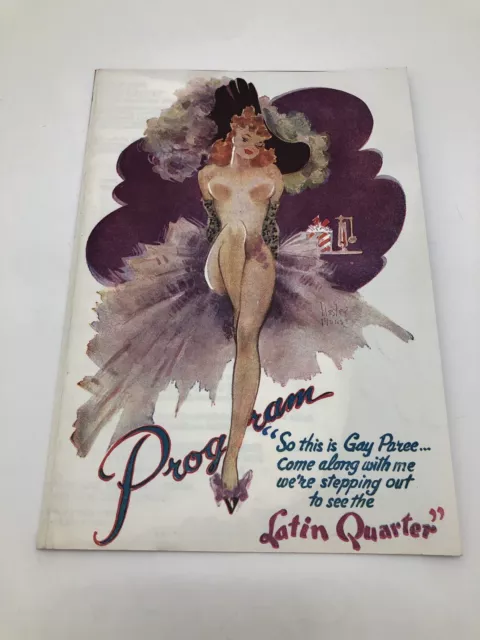 1948 Lou Walters Latin Quarter Program  Folies Parisienne