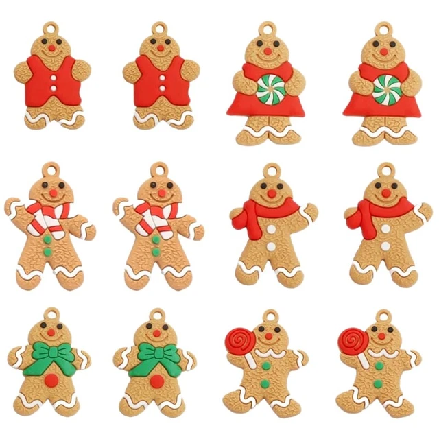 Tonfigur Ornamente Puppe Gingerman HäNgende Charms Weihnachtsbaum Ornament R5X8