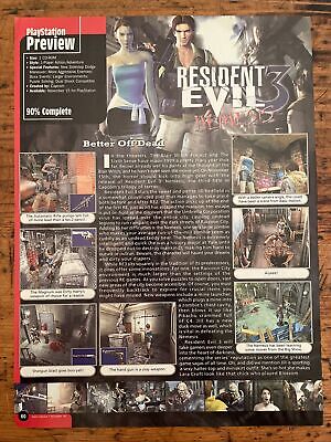 Resident Evil Nemesis 3 PlayStation Preview Print Ad 1999 Better Off Dead Zombie