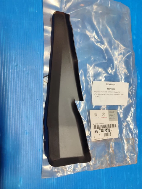 Cache Grille Antibrouillard Droit Pour Peugeot 207 Sport 2006-2009 - Réf. 7452HX - ABS Noir & Argent