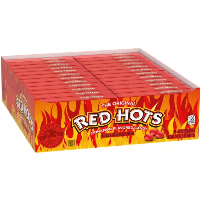 Red Hots 24 Ct Box Candy Redhot Redhots Hot Bulk Candies Cinnamon Ferrara Pan