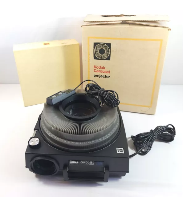 KODAK CAROUSEL 760H Slide Projector w/ Remote & Tray Original Box ...