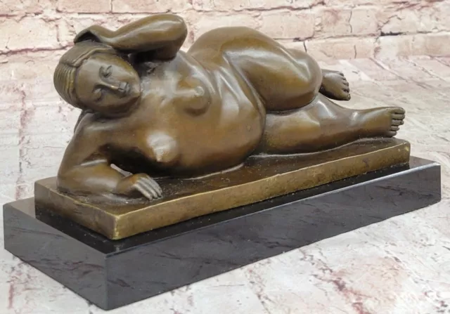 Classic Botero Famous Abstract Female Bronze Sculpture NUDE Statue Figurine