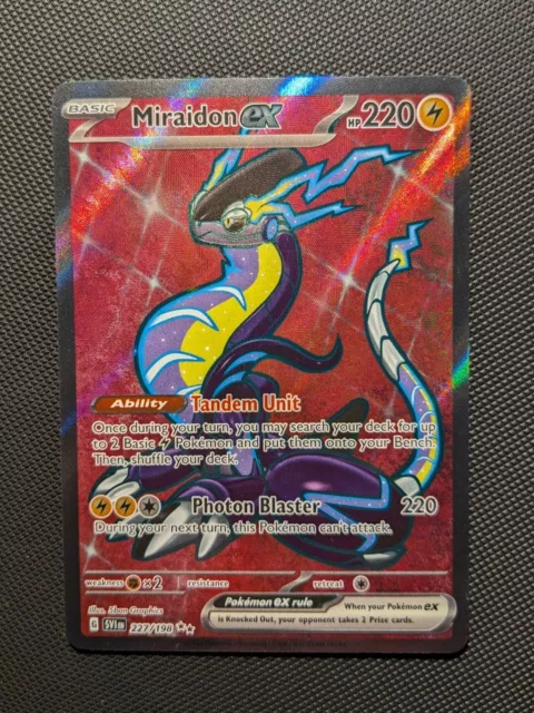 Pokemon MIRAIDON EX 253/198 Gold Secret Rare (Scarlett Violet Base) NM/Mint