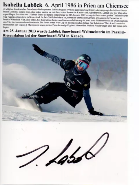 Autogramm - Isabella Laböck (Snowboard)