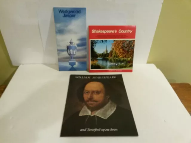 Shakespeare Stratford upon Avon Wedgwood Jasper UK vint lot 3 1980s brochures