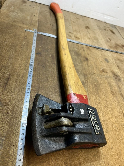 hache Bucheron outil ancien forestier Old Tool Axe Hache forgée Ref N