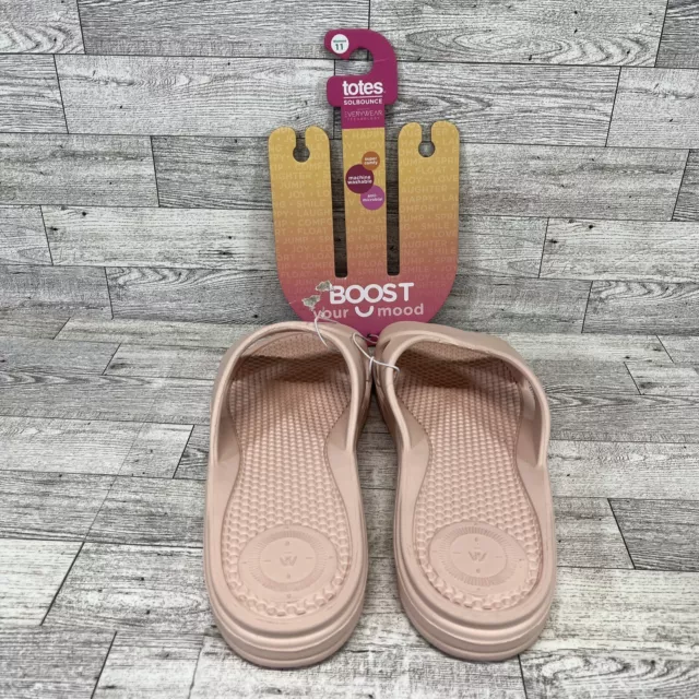 TOTES SOL BOUNCE Ladies Womens Everywear Slide Sandals Evening Sand Pink  size 7 £9.00 - PicClick UK