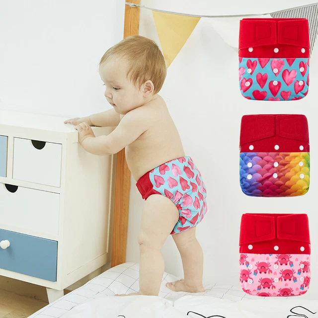 Baby Pocket Cloth Diaper Nappy One Size Fits All 3-15KG Reusable Ecological