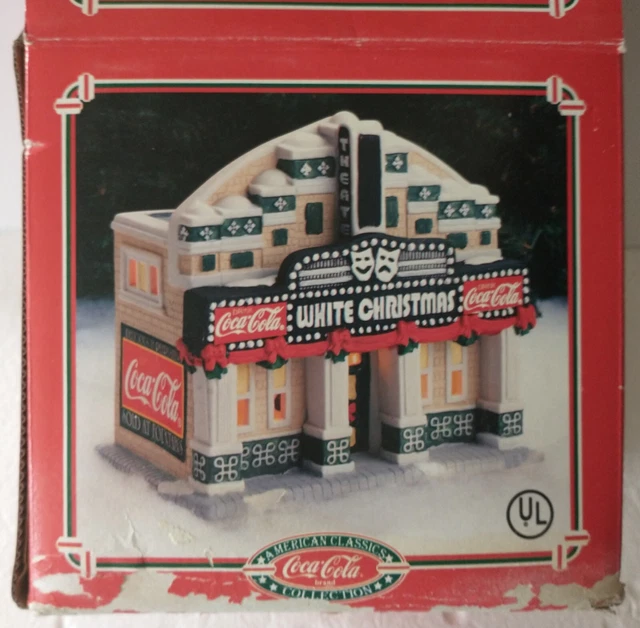 VINTAGE COCA COLA American Classics Lighted White Christmas Theater New