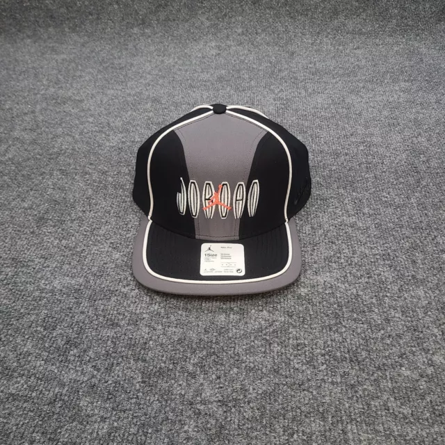 Jordan Hat Cap Snapback Black Gray Jumpman Nike Air Pro Flight Remix Sportswear