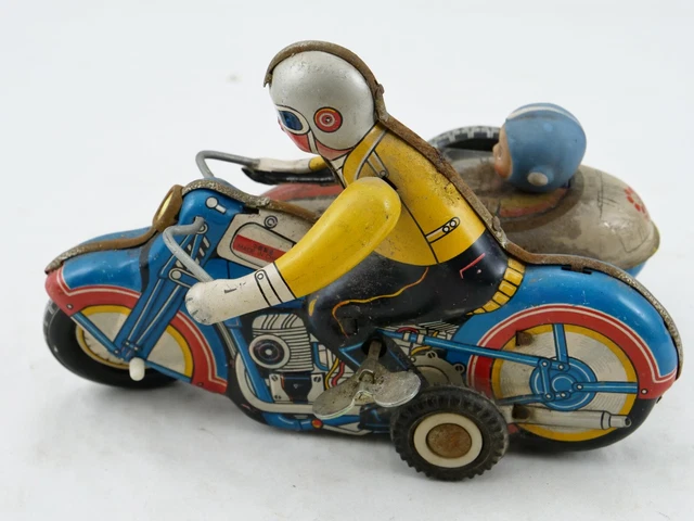 MS 605 Chine Motorcycle moto side car en tôle moteur clé 18,5 cm clockwork