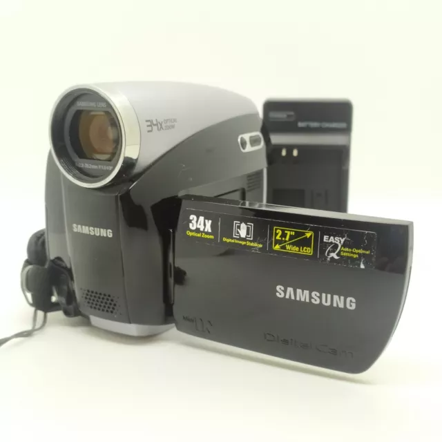 Samsung VP-D381 34x Zoom MiniDV Camcorder Digital Video Camera & Charger Working