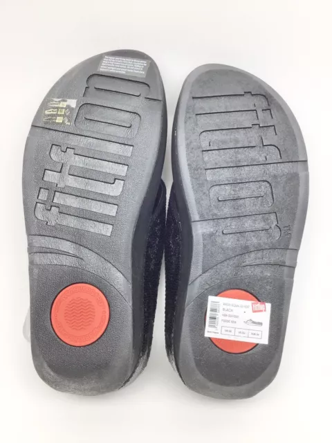 FitFlop Ringer Sequin Toe-Post Black Mixed Size 5 and 6 3