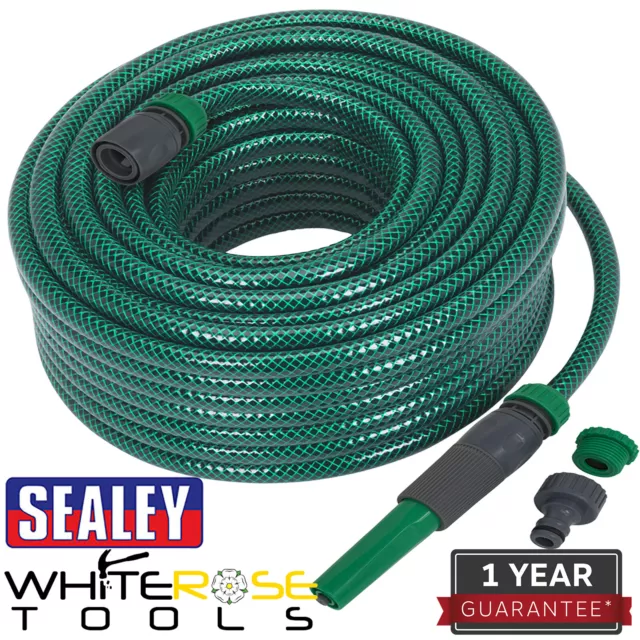 Sealey Water Hose 30m with Fittings Garden Garage Workshop