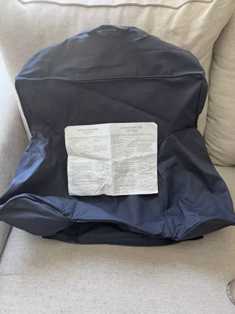 Pottery Barn Kids Solid Navy Blue Slipcover for Anywhere Small Chair New
