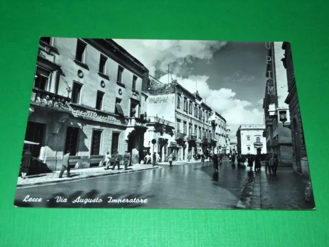 Cartolina Lecce - Via Augusto Imperatore 1950 ca