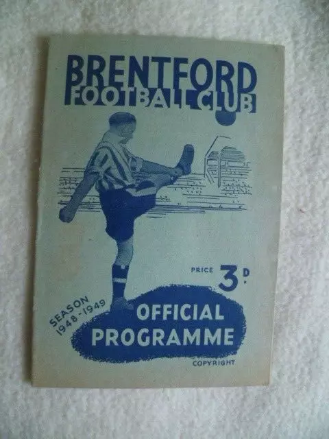 Brentford v Burnley 12th Feb 1949 Division 2