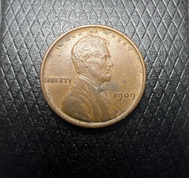 1909 VDB Lincoln Head Wheat Cent Bronze BN Penny Almost Uncirculated AU(SKU650)