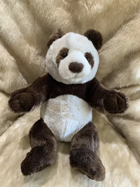 Charlie Bears Bearhouse Panda Cuddles Brown & White 30cm Seated ~ Used