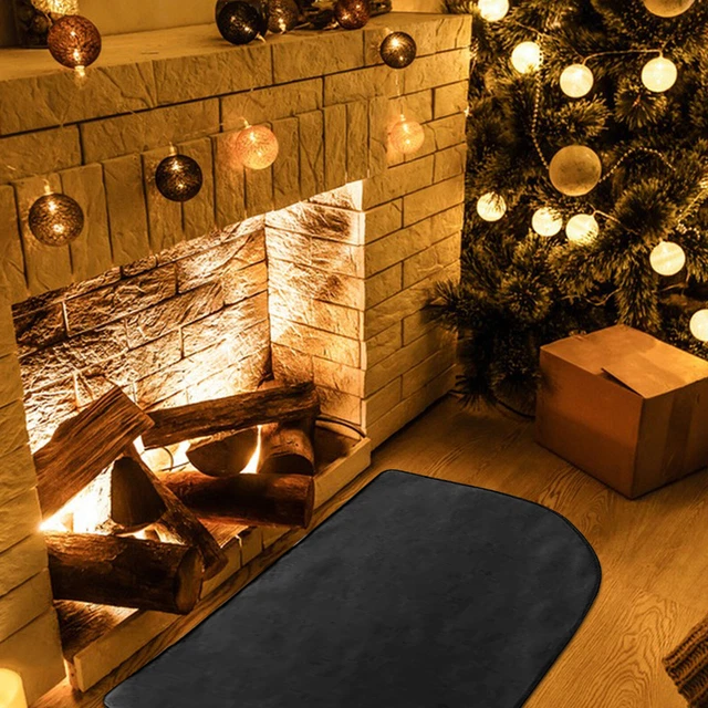 FIREPROOF FIREPLACE HEARTH Rug Non Slip Protection Mat Floor Flame ...