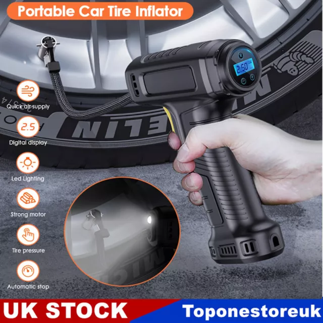 Corded Digital LED 12V Electric Car Tyre Inflator Pump Tire Air Compressor Pump