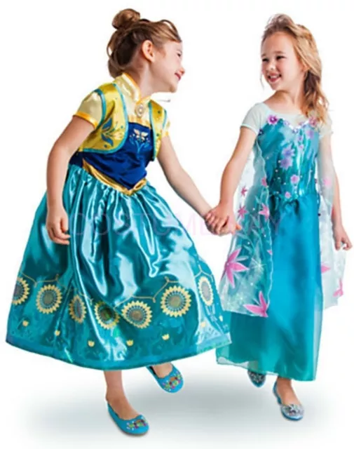Disney Frozen Elsa Anna Cinderella Girls Princess Costume Dress Tutu