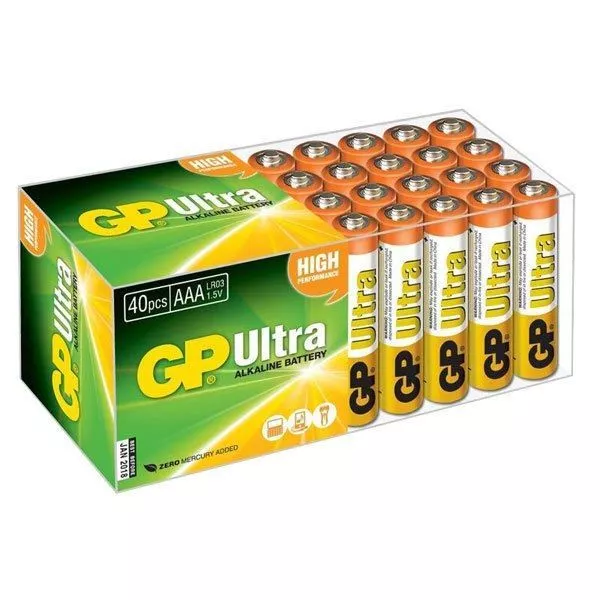Pack de 40 piles AAA GP GPPCA24AU005 ultra alcalines