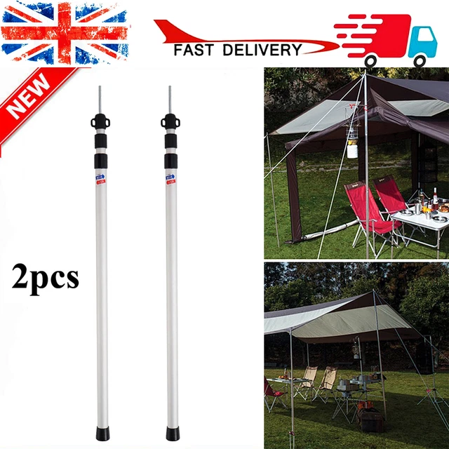 2X2.3M TENT POLES Universal Telescopic Adjustable Awning Canopy Tarp