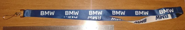 BMW Blue & White 1 in wide Lanyard and Ultimate Driving Machine Card Holder Key.